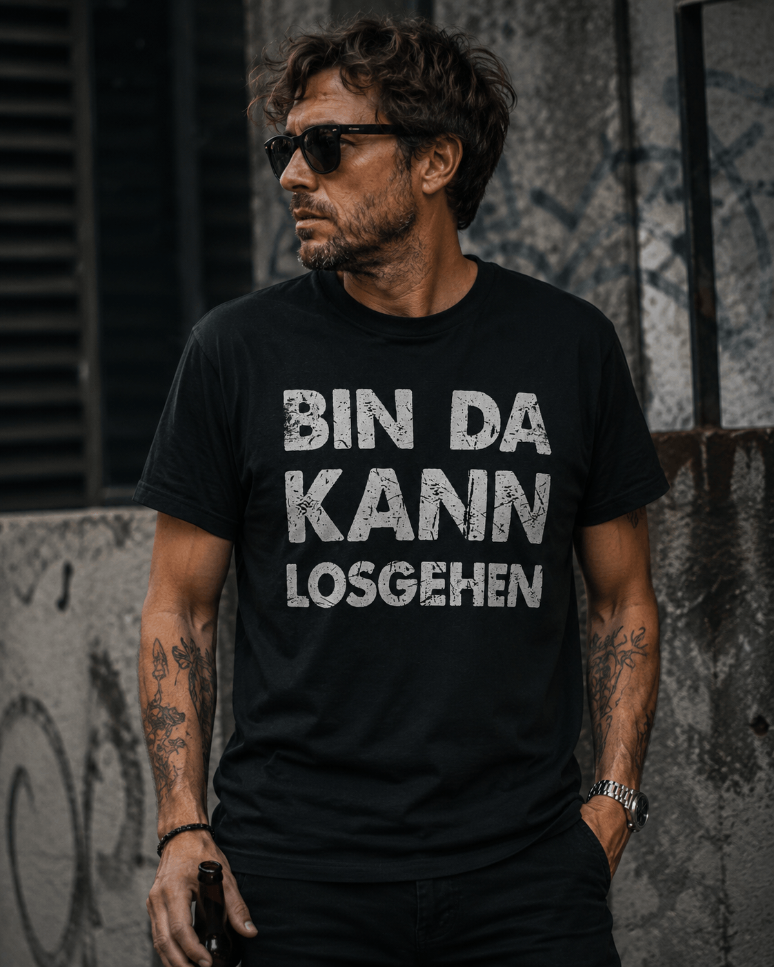 Bin da kann losgehen T-Shirt
